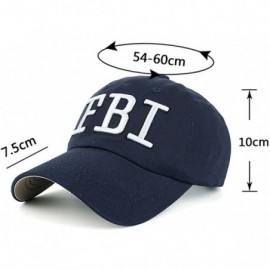 Baseball Caps FBI Hat Women Official Baseball Cap - FBI Hats for Men Agent Hat - Navy - C3189ID8502 $8.28