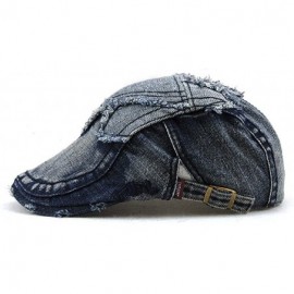 Newsboy Caps Unisex Spring Fashion Denim Patchwork Flat Visor Newsboy Beret Cap Hat - Color E - CO18DAQRNGG $17.03