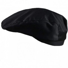 Newsboy Caps Stylish Men Women Chef Hat Catering Baker Kitchen Cook Duckbill Beret Golf Caps Black - CY18QCMMCEM $11.80