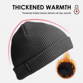 Skullies & Beanies Cuffed Beanie Hat Warm Headwear Daily Knit Hat Sports Skull Cap - Red - CF18A6XG3TK $7.43