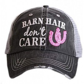 Baseball Caps Barn Hair Don't Care Baseball Cap - Trucker Hats for Women - Stylish Cute Sun Hat - Pink - CK183CCO9K2 $18.54