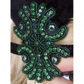 Headbands Feather Headpiece 1920s Vintage Headband Fascinator Flapper Deco - Green - C31884L0K4M $11.53