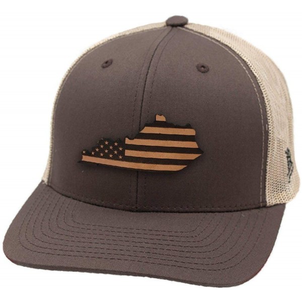 Baseball Caps Kentucky Patriot Curved Trucker - Brown/Tan - CU18IGQWIYG $25.32