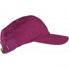 Baseball Caps Oceanside Solid Color Adjustable Baseball Cap - Mulberry - CI17YY3AA2E $7.95