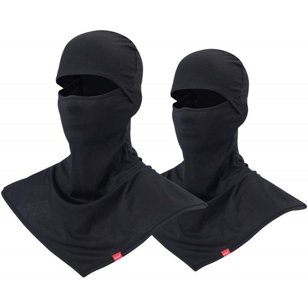 Balaclavas Balaclava Face Mask for Sun Protection Breathable Long Neck Covers for Men - Black+black - CV18QTG3X6Y $17.59