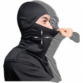 Balaclavas Balaclava Face Mask for Sun Protection Breathable Long Neck Covers for Men - Black+black - CV18QTG3X6Y $17.59