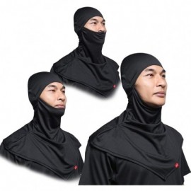 Balaclavas Balaclava Face Mask for Sun Protection Breathable Long Neck Covers for Men - Black+black - CV18QTG3X6Y $17.59