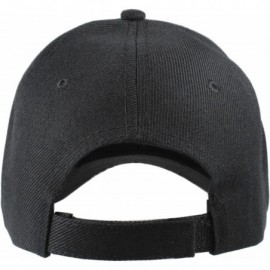 Baseball Caps Plain Blank Baseball Caps Adjustable Back Strap Wholesale Lot 6 Pack - Black - C318S8YD34M $15.48