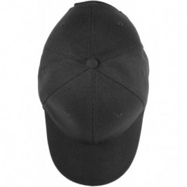 Baseball Caps Plain Blank Baseball Caps Adjustable Back Strap Wholesale Lot 6 Pack - Black - C318S8YD34M $15.48