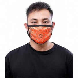 Balaclavas Bandana Fashion Face Mask - Orange Paisley - C8198DG7WAL $34.14