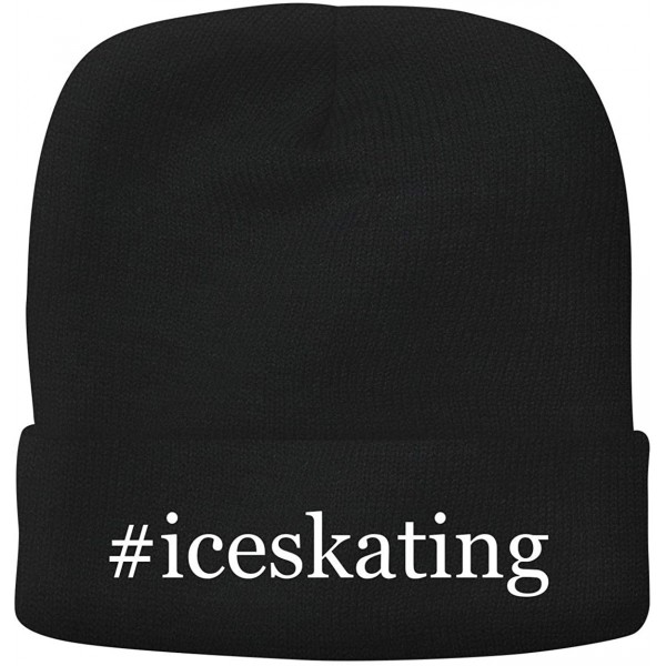 Skullies & Beanies Iceskating - Adult Hashtag Comfortable Fleece Lined Beanie - Black - CX18RIGOI9U $22.53