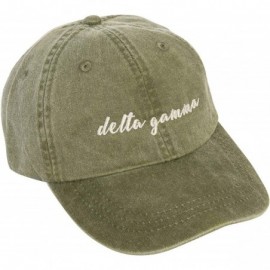 Baseball Caps Delta Gamma (N) Sorority Baseball Hat Cap Cursive Name Font dg - Cactus - CA18SDWU4UX $26.49