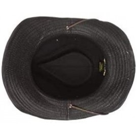 Sun Hats Men's Outback Hat with Chin Cord - Black - CS12CUB2ZWJ $33.98