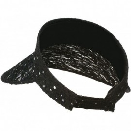 Visors Lace Glitter Sun Visor - Black W40S33D - CJ11E8TVTUB $27.14