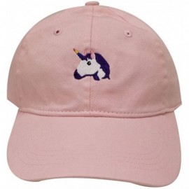 Baseball Caps Unicorn Cotton Baseball Dad Caps - Pink - C212ODX77MC $11.21