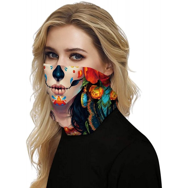 Balaclavas Windproof Face Mask-Balaclava Hood-Cold Weather Motorcycle Ski Mask - Skull Girl - CS197ZMDCM9 $8.23