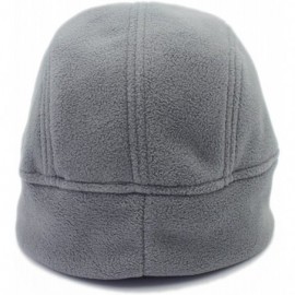 Skullies & Beanies Unisex Beanie Hats Skullcap Polar Fleece Skullies Cap Cotton Liner Men and Women Winter Hat - Grey - CA187...