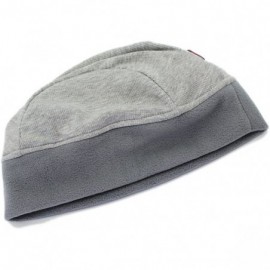 Skullies & Beanies Unisex Beanie Hats Skullcap Polar Fleece Skullies Cap Cotton Liner Men and Women Winter Hat - Grey - CA187...