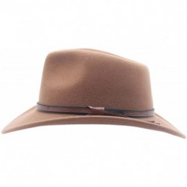 Cowboy Hats Crushable Outback Cowboy Western Wool Hat- Silver Canyon - Pecan - CN18Z2D9W4Z $43.29