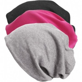 Skullies & Beanies Men's Women's Soft Slouchy Beanie Cap Pack of 3 - Pack a - C912N6HMDTB $14.75