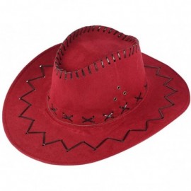 Cowboy Hats West Cowboy Hat Grassland Sunshade Mongolian Unisex Adult Cap - Wine - CK18STLMQ3S $12.23