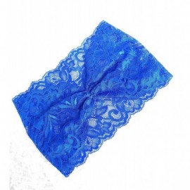 Headbands Stretch Headbands for Women Lace Headcovering for Women Lace Headwrap (Royal Blue) - Royal Blue - CN198HDSMZI $11.40