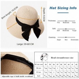 Sun Hats Removable Protective Hat UPF50 Summer Sun Hat for Women Beach Wide Brim Straw Fedora Floppy Panama String - C718SQ0L...