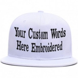 Baseball Caps Custom Embroidered Hip-hop Hat Personalized Adjustable Hip-hop Cap Add Your Text - White - CU18H5CHCG2 $33.80