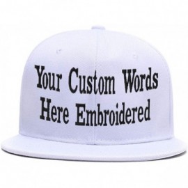 Baseball Caps Custom Embroidered Hip-hop Hat Personalized Adjustable Hip-hop Cap Add Your Text - White - CU18H5CHCG2 $21.95