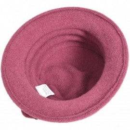 Bucket Hats Women's Wool Dress Church Cloche Hat Bucket Winter Floral Hat - Inki Pink - CV12LZUGGXF $12.15