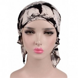 Skullies & Beanies Women Cotton Bandana Scarf Pre Tied Chemo Hat Beanie Turban Headwear for Cancer Patients Ladies Turbante -...