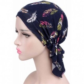 Skullies & Beanies Women Cotton Bandana Scarf Pre Tied Chemo Hat Beanie Turban Headwear for Cancer Patients Ladies Turbante -...