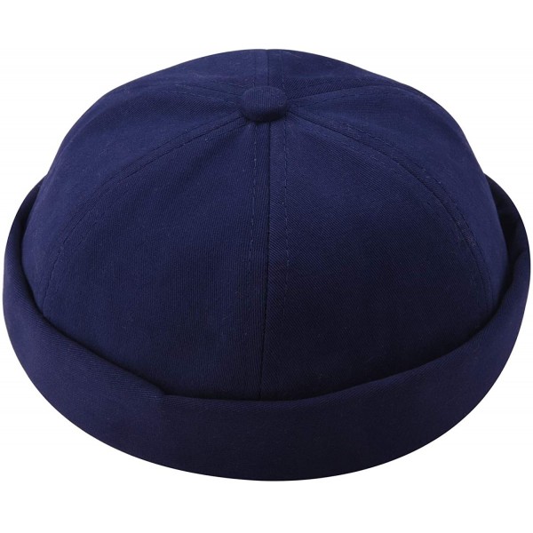 Skullies & Beanies Swag Wool Knit Cuff Short Fisherman Beanie for Men Women- Winter Warm Hats - Z-brimless Style-navy Blue - ...
