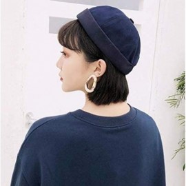 Skullies & Beanies Swag Wool Knit Cuff Short Fisherman Beanie for Men Women- Winter Warm Hats - Z-brimless Style-navy Blue - ...