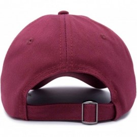 Baseball Caps Custom Embroidered Hats Dad Caps Love Stitched Logo Hat - Maroon - CH18M7XZT3A $10.23