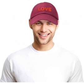 Baseball Caps Custom Embroidered Hats Dad Caps Love Stitched Logo Hat - Maroon - CH18M7XZT3A $10.23