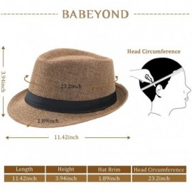 Fedoras 1920s Panama Fedora Hat Cap for Men Gatsby Hat for Men 1920s Mens Gatsby Costume Accessories - Camel - CS18KDUHS4S $1...