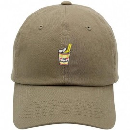 Baseball Caps Unisex Cup of Noodles Low Profile Embroidered Baseball Dad Hat - Vc300_khaki - CX18QXZENHX $14.19