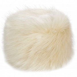 Bomber Hats Russian Faux Fur Hat for Women - Like Real Fur - Comfy Cossack Style - Ecru Rabbit - C111G3LW0Y1 $21.88