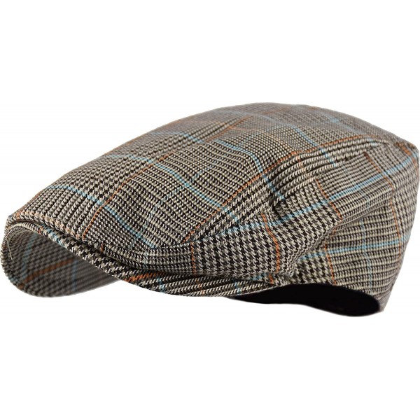 Newsboy Caps Men's Classic Herringbone Tweed Wool Blend Newsboy Ivy Hat (Large/X-Large- Charcoal) - Paisley Lt.brown - CX1866...