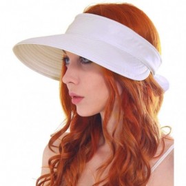 Sun Hats Hats for Women UPF 50+ UV Sun Protective Convertible Beach Visor Hat - White - CF11DMLT7I7 $17.05