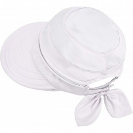 Sun Hats Hats for Women UPF 50+ UV Sun Protective Convertible Beach Visor Hat - White - CF11DMLT7I7 $17.05