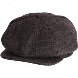 Newsboy Caps Men's Classic Leisure Ivy Caps Flat Caps Winter Windproof Baker Newsboy Caps - Coffee - CJ18Z5I75E6 $9.56