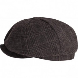 Newsboy Caps Men's Classic Leisure Ivy Caps Flat Caps Winter Windproof Baker Newsboy Caps - Coffee - CJ18Z5I75E6 $9.56