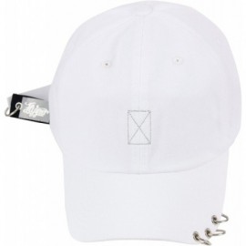Baseball Caps Men Plus Size Silver Ring Piercing XL XXL Big Ball Cap Baseball Hat Truckers - White - C318CL6XDLX $27.22