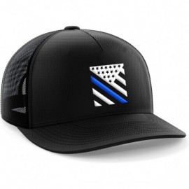 Baseball Caps American Flag Snapback Hat - Embossed Logo American Cap for Men Women Sports Outdoor - Blue Line Crest - CY18E2...