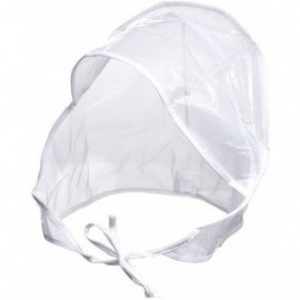 Rain Hats Rain Bonnet with Full Cut Visor & Netting - One Size Fits All - White - CV11ZE7BASB $72.62
