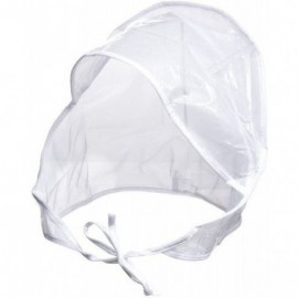 Rain Hats Rain Bonnet with Full Cut Visor & Netting - One Size Fits All - White - CV11ZE7BASB $43.95