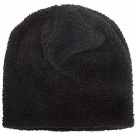 Skullies & Beanies Unisex Warm Baggy Camouflage Crochet Winter Wool Ski Beanie Skull Caps - Black - CH18ION7SCY $9.22