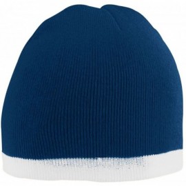 Skullies & Beanies Mens 6820 - Navy/White - CM11RGJ1IGZ $9.30